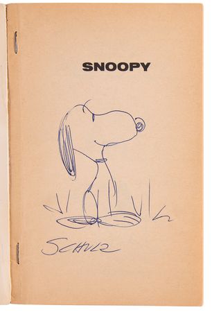 Lot #336 Charles Schulz Signed Book with Sketch of Snoopy - Image 3