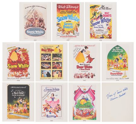 Lot #296 Adriana Caselotti Signed Prints (10) in Snow White Deluxe LaserDisc Set - Image 2
