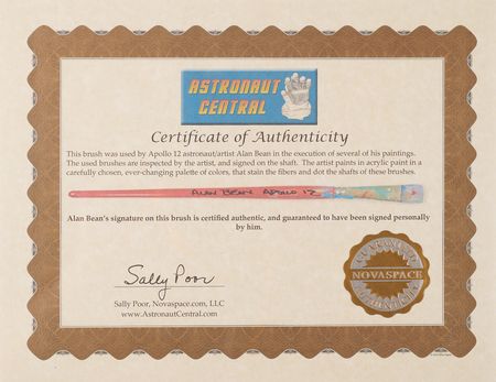 Lot #262 Alan Bean's Art Paintbrush - Image 2