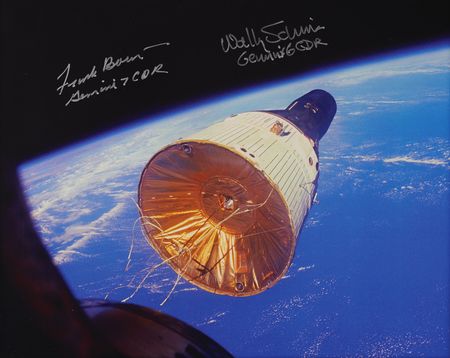 Lot #256 Frank Borman and Wally Schirra Signed Photograph - Image 2