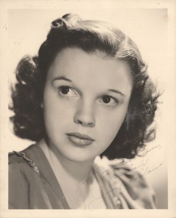 Lot #530. Judy Garland Signed Photograph - &ldquo;For &lsquo;Bozo&rsquo; the clown"