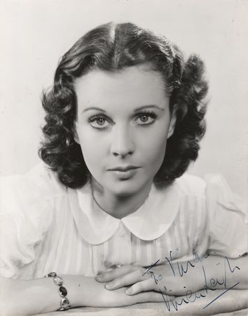 Lot #596. Vivien Leigh Signed Photograph
