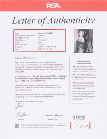Lot #651 Marilyn Monroe Original Oversized Photograph - PSA Type II - Image 2