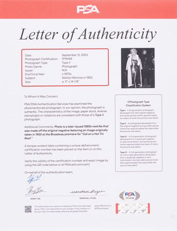 Lot #653 Marilyn Monroe Original Oversized Photograph - PSA Type II - Image 2