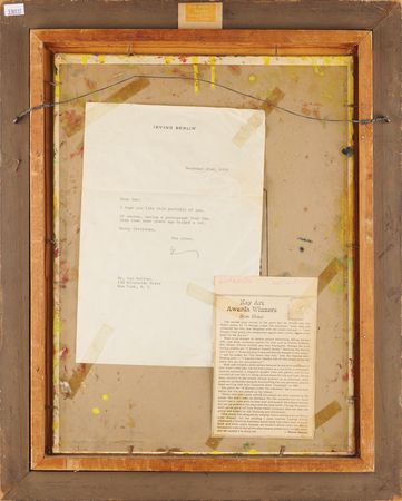 Lot #375 Irving Berlin Original Mixed-Media Artwork - Portrait of Sam Hoffman - Image 2