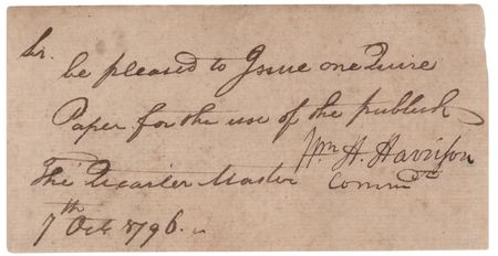 Lot #22 William Henry Harrison Letter Signed as a