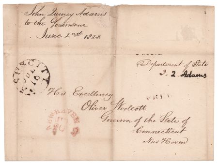 Lot #15 John Quincy Adams Signed Free Frank as