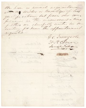 Lot #25 James K. Polk Signed Congressional Recommendation for a Federal Clerkship - Image 1