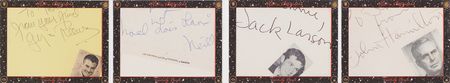 Lot #723 Adventures of Superman (4) Signatures - George Reeves, Noel Neil, Jack Larson, and John Hamilton - Image 1