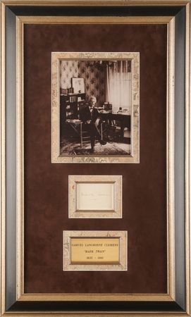 Lot #354 Samuel L. Clemens Signature as Mark Twain