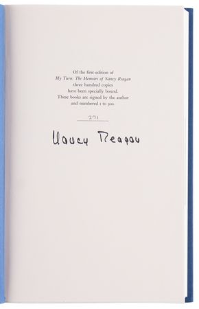 Lot #121 Nancy Reagan Signed Book - My Turn (Ltd. Ed. #271/300) - Image 4