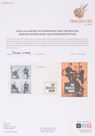 Lot #386 Beatles: Paul McCartney Signed 'The Beatles Show' Program - Odeon Cinema, Weston-Super-Mare (late July 1963) - Image 4