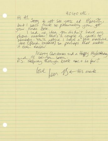 Lot #417 Motorhead: Lemmy Kilmister Autograph Letter Signed - Image 1