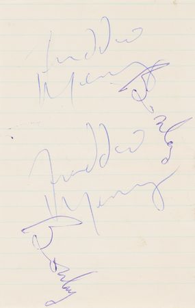 Lot #424 Queen Signatures - Obtained at the ‘I Want to Break Free’ Music Video Filming (March 22, 1984) - Image 4