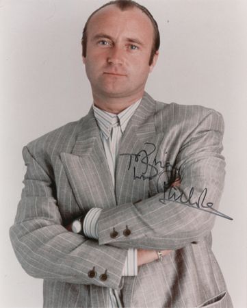 Lot #397 Phil Collins Signed Photograph - Image 1