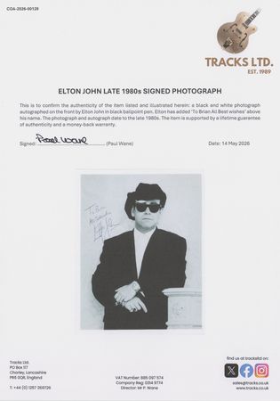 Lot #413 Elton John Signed Photograph - Image 2