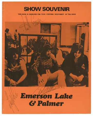 Lot #406 Emerson, Lake, and Palmer Signed 1972 UK Tour Program - Image 1
