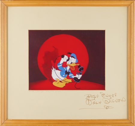 Lot #299. Walt Disney Signed 'Donald Duck' Dye Transfer Print