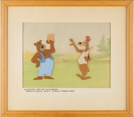 Lot #289 Barney Bear and Cousin production cels from Barney's Hungry Cousin - Image 2