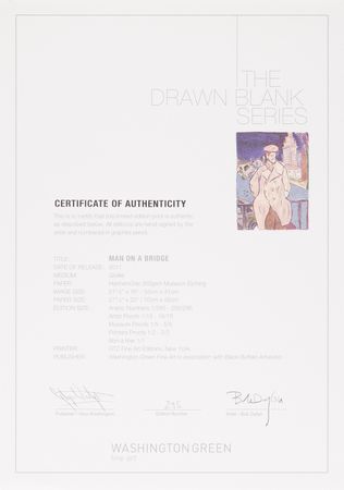 Lot #403 Bob Dylan Signed Oversized Giclee Print - 'Man on a Bridge' (Ltd. Ed. #295/295) - Image 3