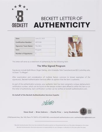 Lot #434 The Who Signed 1975 European Tour Program - Image 4