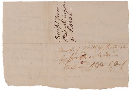 Lot #154 Philip Livingston Third-Person Autograph Document Signed - Image 2