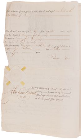 Lot #162 Edward Rutledge Document Signed as Governor of South Carolina - Image 3