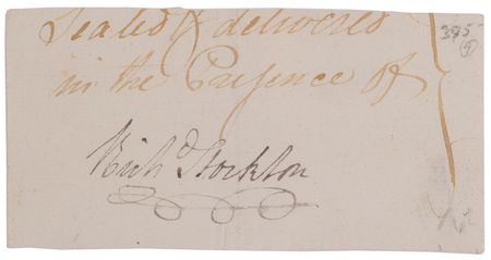 Lot #163 Richard Stockton Signature