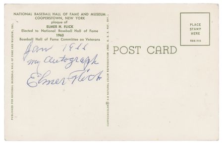 Lot #756 Elmer Flick Signature - Image 2