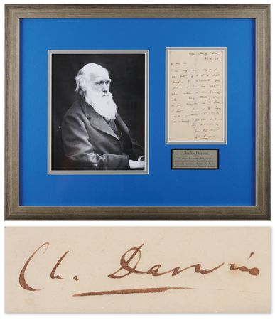Lot #209 Charles Darwin Autograph Letter Signed to