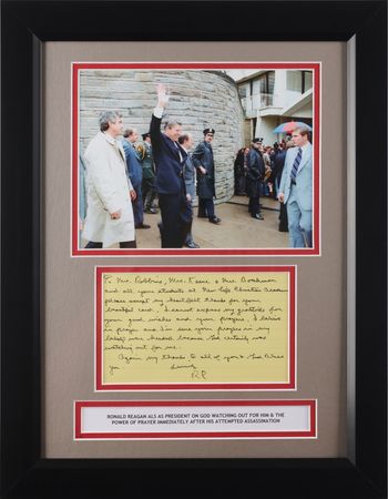 Lot #122 Ronald Reagan Autograph Letter Signed as President on Faith and Surviving the 1981 Assassination Attempt - Image 1