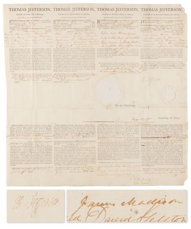 Lot #6 Thomas Jefferson and James Madison Signed