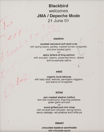 Lot #399 Depeche Mode Signed 'Exciter Tour' Set List (Tweeter Center in Tinley Park, June 22, 2001) - Image 3