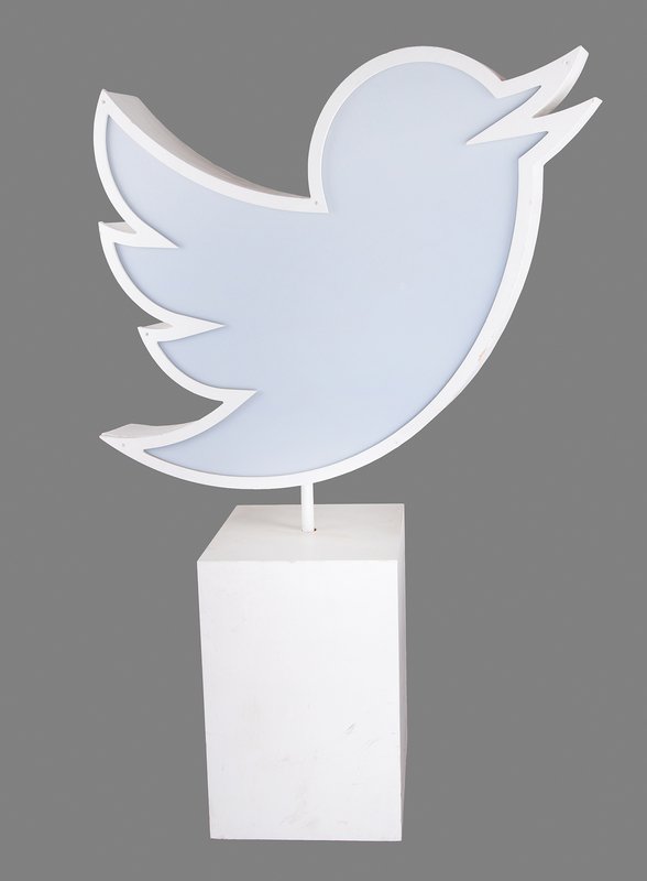 Lot 4189 Twitter Inc. 'Bird Logo' Illuminated Display from the Company's New York Offices at 249 West 17th Street - Nearly Six Feet Tall
