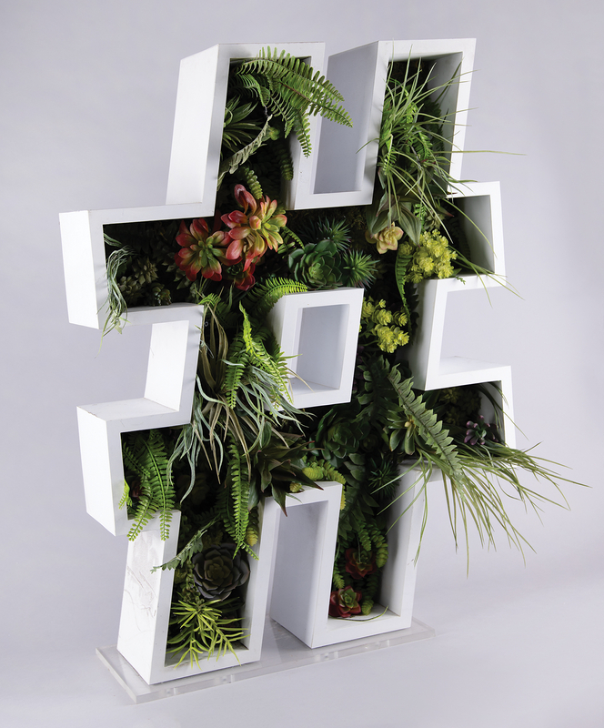 Lot 4192 Twitter Inc. 'Hashtag' Decorative Greenery Display from the Company's New York Offices at 249 West 17th Street