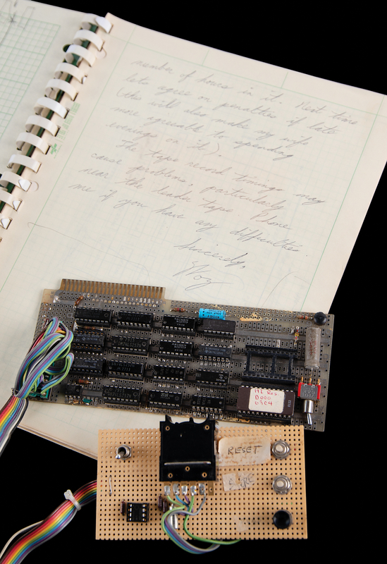 Lot 4047 Steve Wozniak Custom-Designed Apple II Data-Display Interface System with “Woz” ALS and 29-Page Engineering Binder (September 1977)