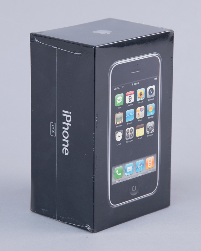 Lot 4071 Apple iPhone (First Generation, Sealed 8GB) with Original Gift Box and Apple 'Job Well Done' Card