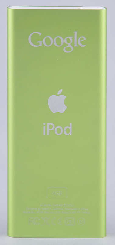 Lot 4095 Apple iPod Nano (2nd Generation, with Google Etching)