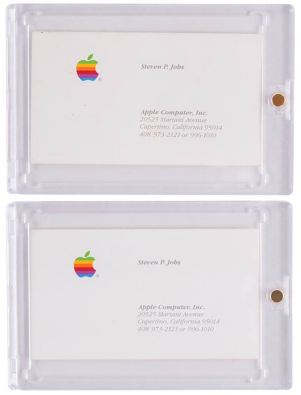 Lot 4028 Steve Jobs (2) Apple Computer Business Cards (Early 1980s)