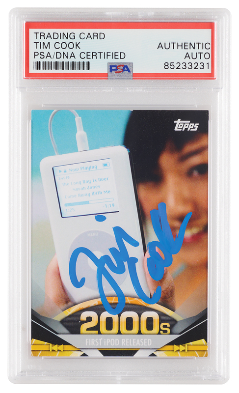 Lot 4119 Tim Cook Signed 2011 Topps iPod Trading Card