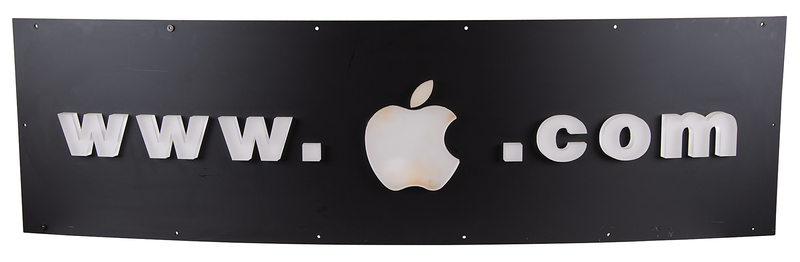 Lot 4130 Apple 'www.apple.com' Internet Center Display Sign from the Company Store at 1 Infinite Loop Headquarters (1996-2012)