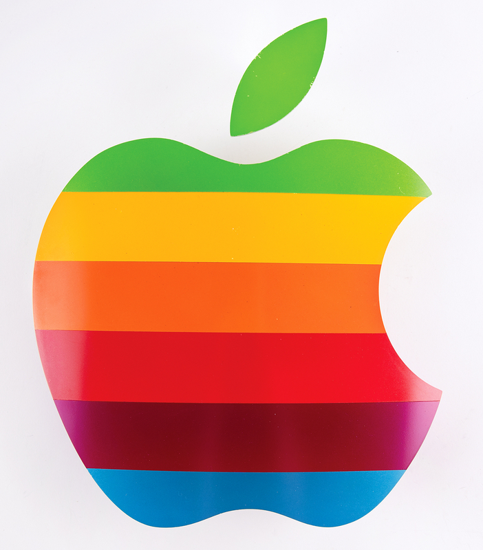 Lot 4136 Apple 'Rainbow Logo' Display from the Company Store at 1 Infinite Loop Headquarters (1993-1998)
