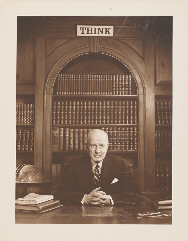 Lot 4209 Thomas J. Watson Oversized Signed Photograph
