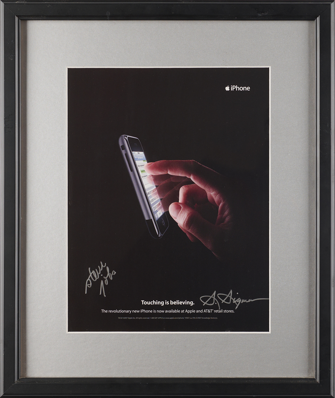 Lot 4029 Steve Jobs Signed iPhone Print Ad