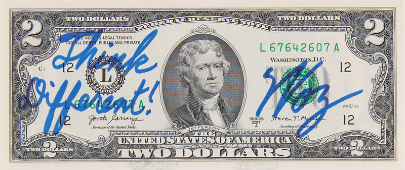 Lot 4141 Steve Wozniak Signed $2 Dollar Bill: 
