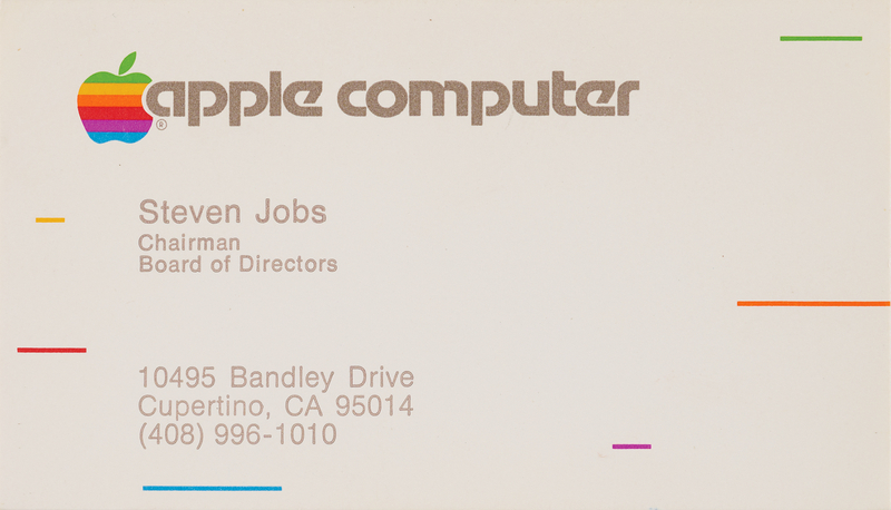 Lot 4031 Steve Jobs Apple Computer Business Card (c. 1984)
