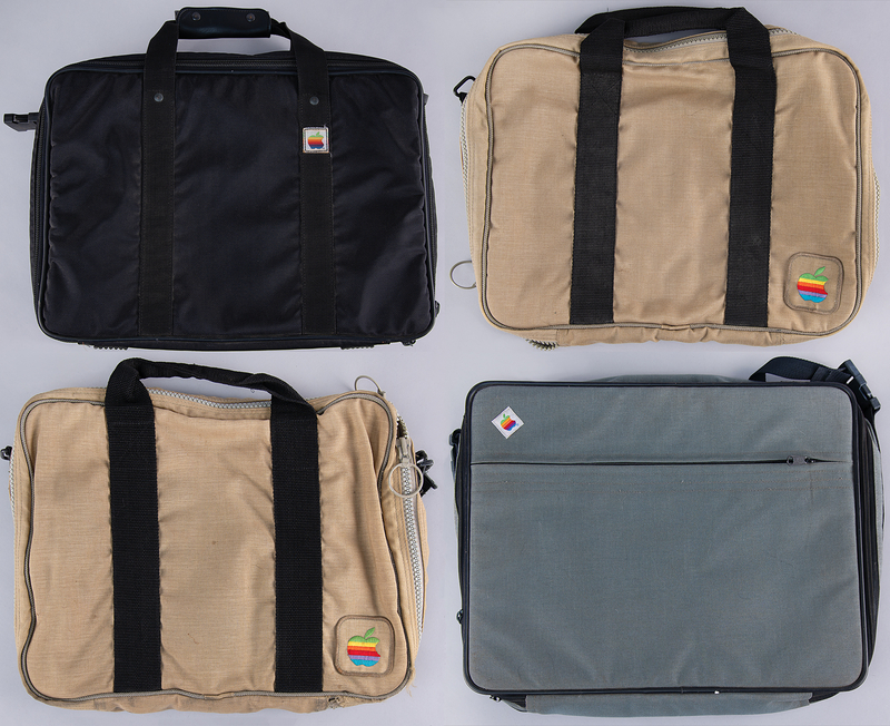 Lot 4151 Apple Computer (4) Rainbow Logo Carrying Cases and Bags (ca. 1980s)