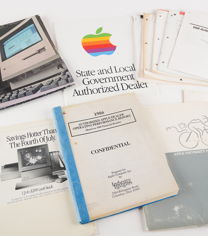 Lot 4120 Apple Computer Collection of (12) Dealer, Reseller, Education, and Government Sales Documents and Materials (1982-1991)