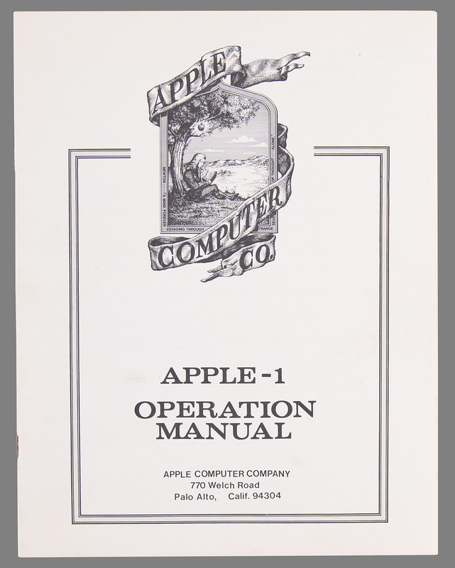Lot 4041 Apple-1 Computer Operation Manual and Original 1976 Apple-I Advertising Flyer - From the Collection of Ron Wayne