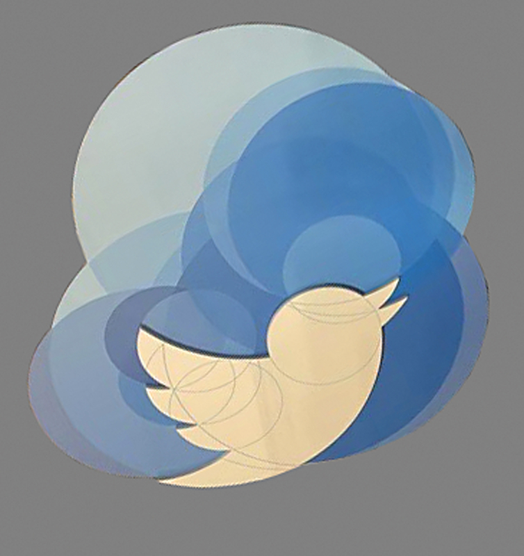 Lot 4186 Twitter Inc. 'Bird Logo' Wall Sign from the Company's San Francisco Headquarters (59˝ x 62˝)